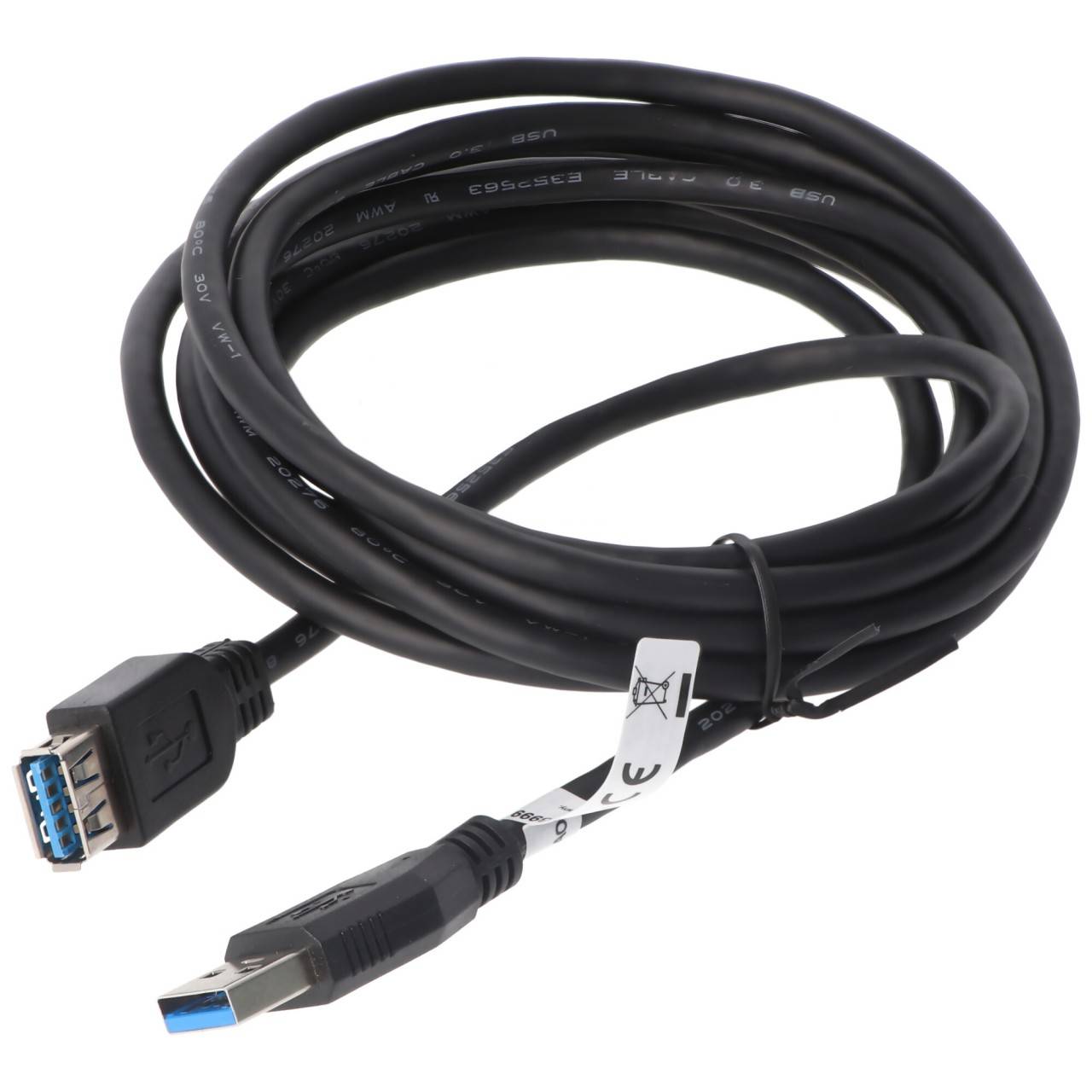 USB 3.0 SuperSpeed Verlängerungskabel Schwarz Gesamtlänge 3 Meter deutlich schneller als USB 2.0-0