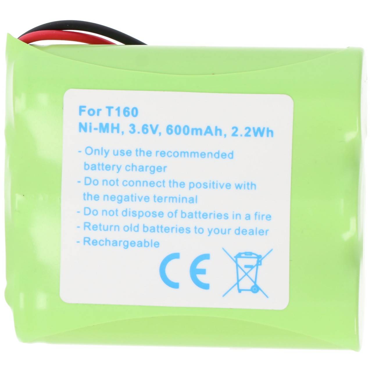 Akku passend für Schnurlos-Telefon Universal, Panasonic, Philips, Sanyo, NiMH, 3,6V, 600mAh-4