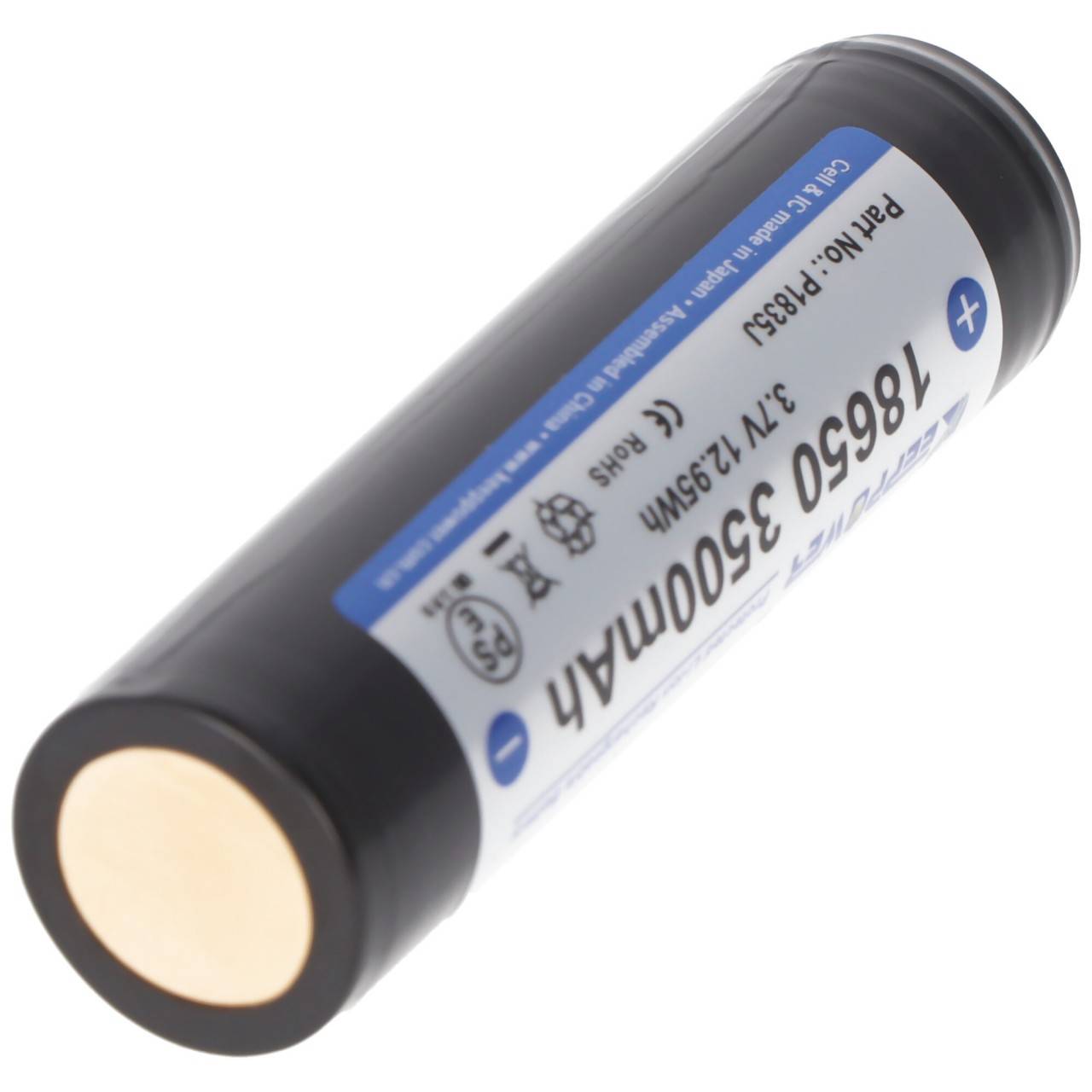 Keeppower 18650 3500mAh 69,12x18,65mm 3,7V Li-Ion-Akku geschützt Pluspol erhöht NCR18650GA-3