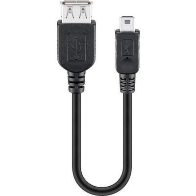 Goobay USB 2.0 Hi-Speed Adapter 0,2 m - USB 2.0-Buchse (Typ A) > USB 2.0-Mini-Stecker (Typ B, 5-Pin)-0
