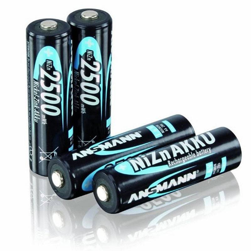Ansmann Schnell-Ladegerät für NiZn 1,6 Volt Akku mit 4x 2500mWh Mignon AA-3