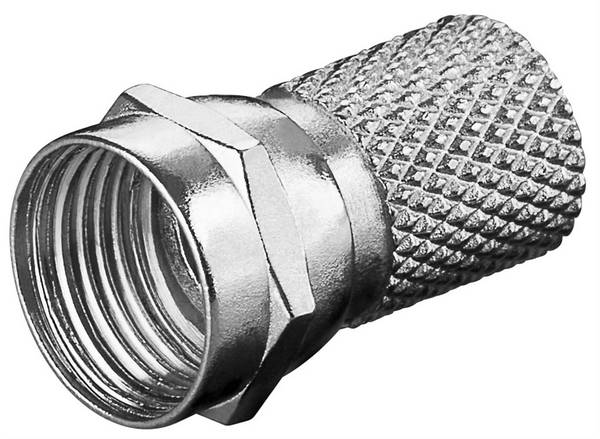 Goobay Aufdreh-F-Stecker 7,0 mm - Aufdreh-Adapter aus Zink mit Nickelkontakten