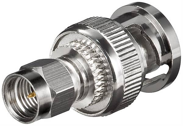 Goobay SMA-Stecker > BNC-Stecker - mit vergoldetem Kontakt für RG 174/U-Kabel