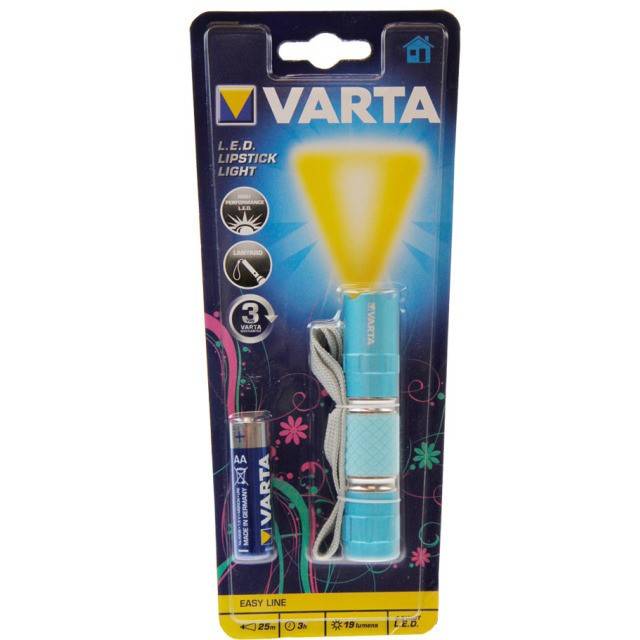 Varta LED Lipstick Light elegante und handliche LED Taschenlampe farblich sortiert, pink oder türkis-0