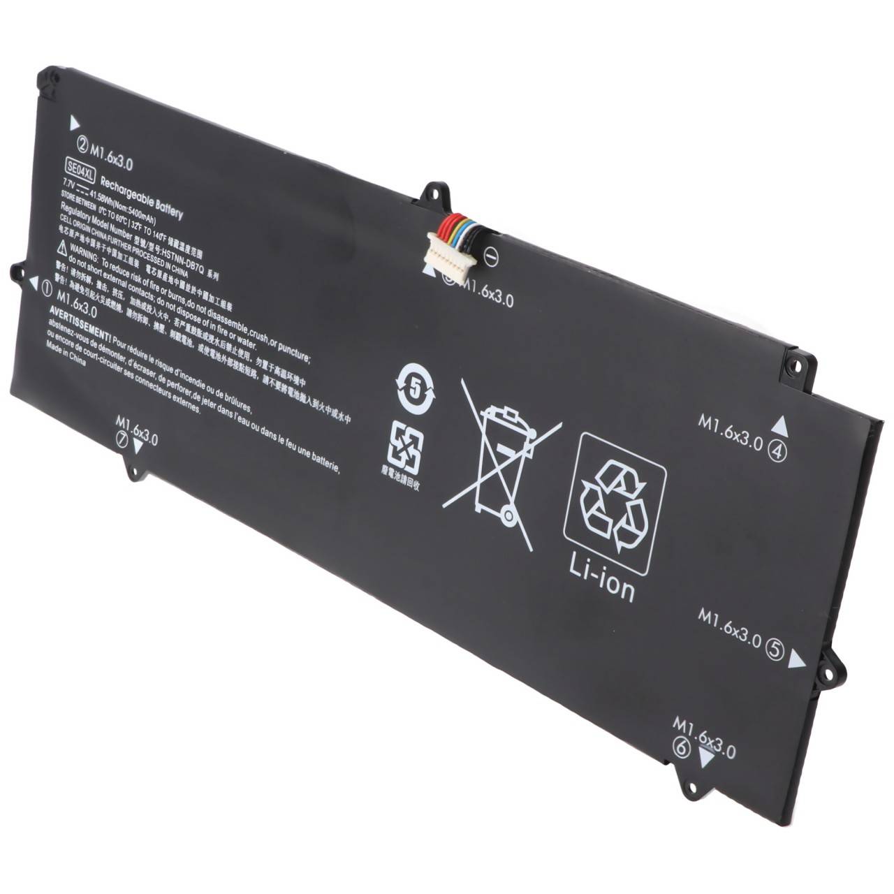 Akku passend für HP Pro x2 612 G2, Li-Polymer, 7,7V, 5310mAh, 41Wh-2