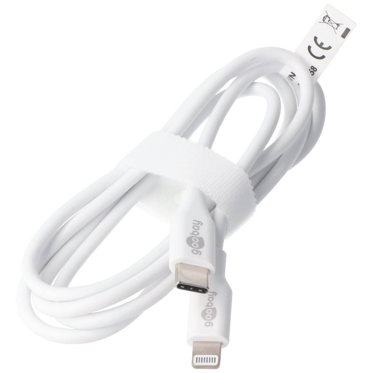 Lightning USB-C Lade- und Synchronisationskabel, das MFi-Kabel für Apple iPhone, iPad, weiß 0,5 Meter-0