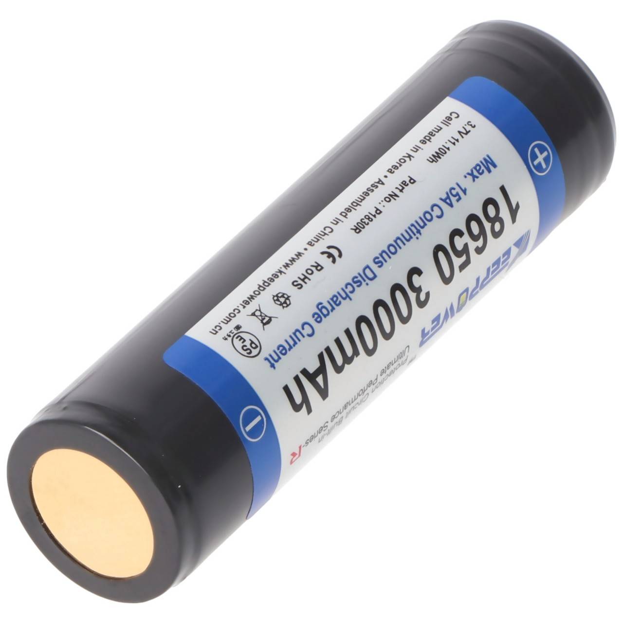 Keeppower 18650 3000mAh 3,6V - 3,7V 69x18,85mm Li-Ion-Akku PCB geschützt-2