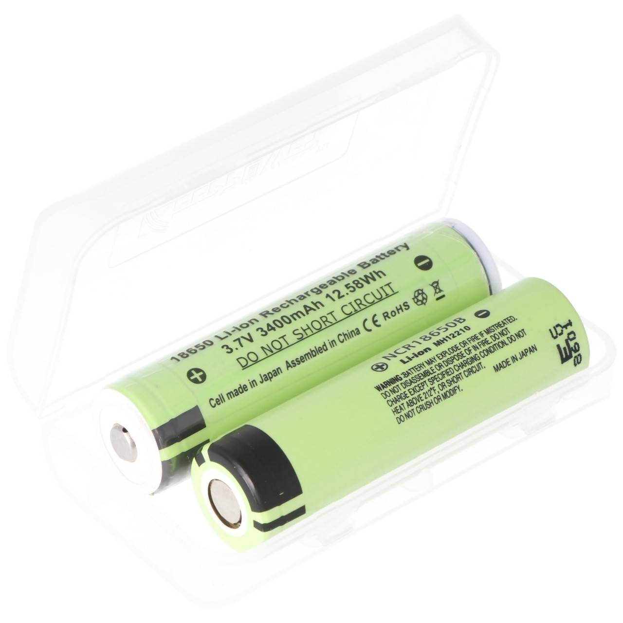 Keeppower Box für 2x 18650 transparent M3, nur geeignet für Akku bis max. 69,5mm-1