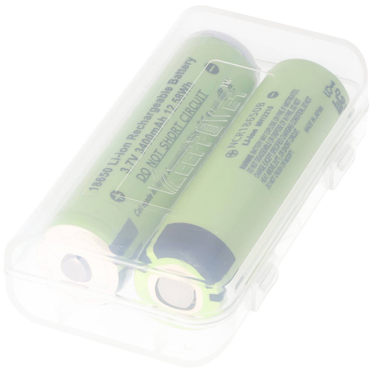 Keeppower Box für 2x 18650 transparent M3, nur geeignet für Akku bis max. 69,5mm-3