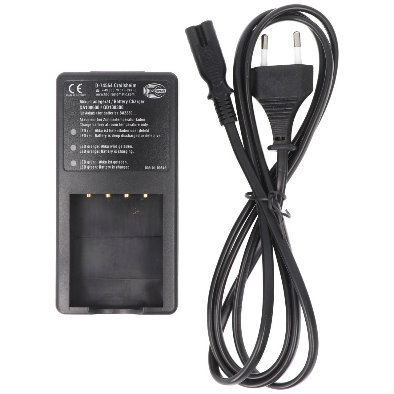 Original-Ladegerät HBC QA108600 passend für HBC BA223000-3