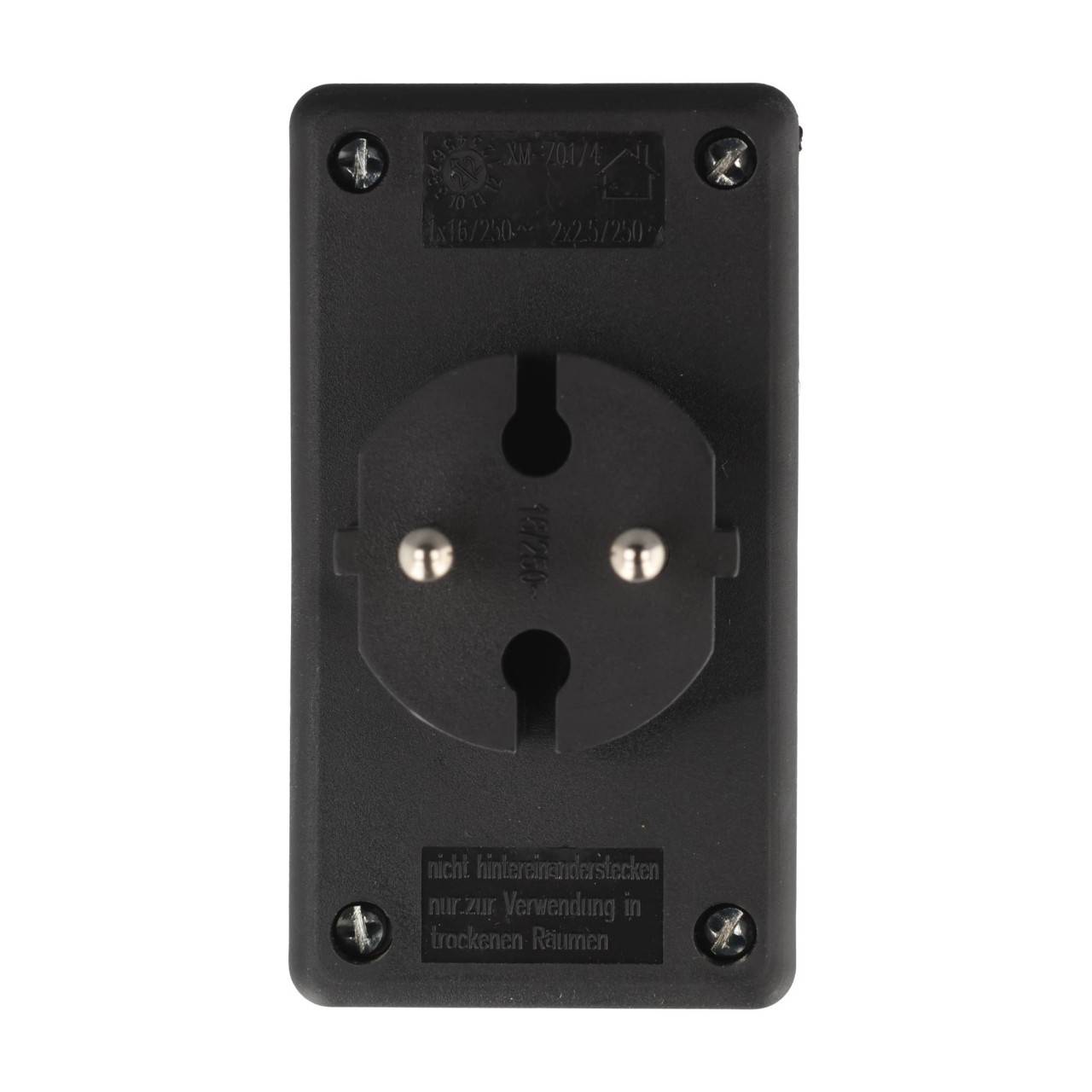 Multistecker 4x Euro schwarz-1