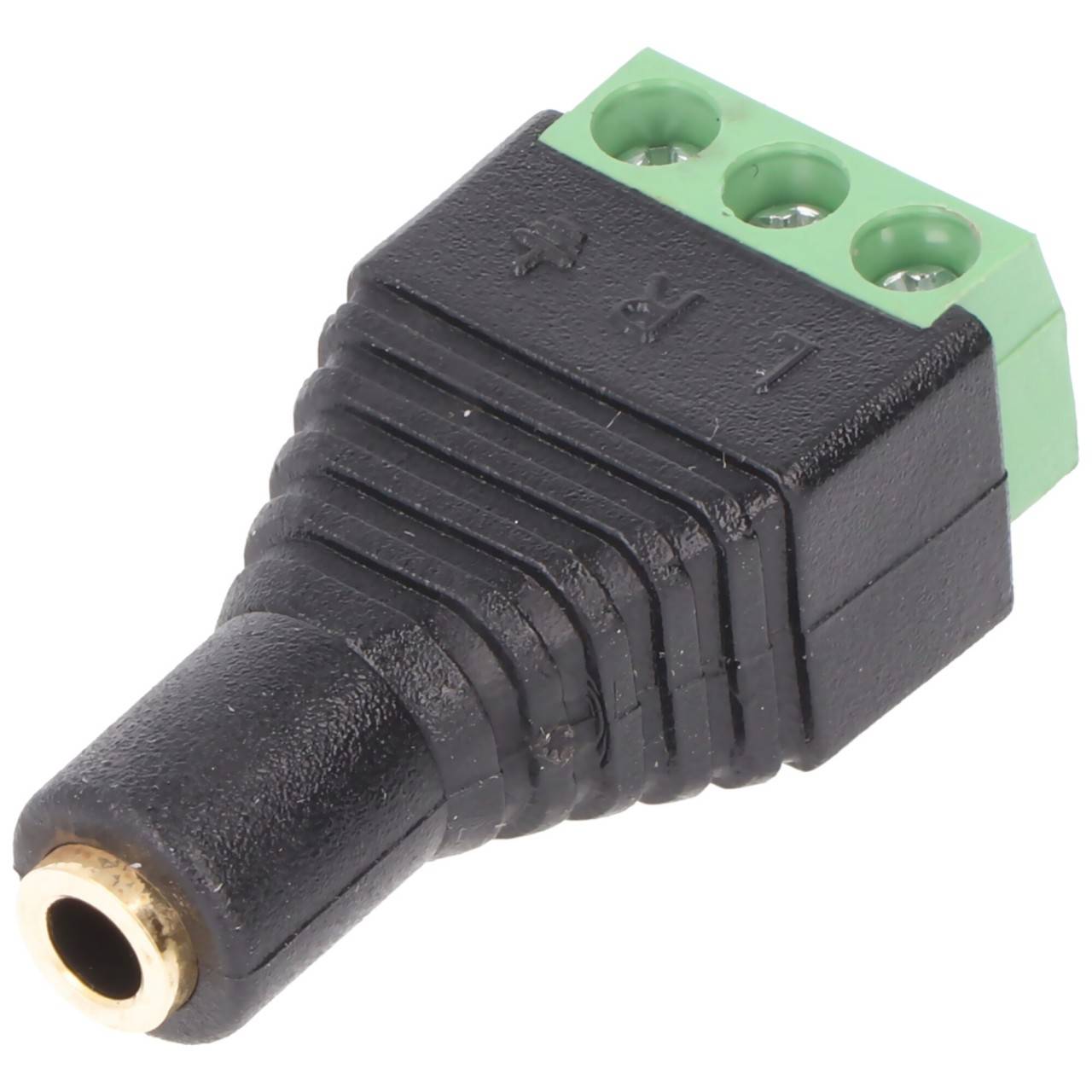 Goobay Terminal Block 3-pin > Klinke 3,5 mm Buchse (3-Pin, stereo) mit Schraubbefestigung-1