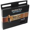 Duracell Optimum AAA Mignon Alkaline-Batterien, 1.5V LR03 MX2400, 8er-Pack
