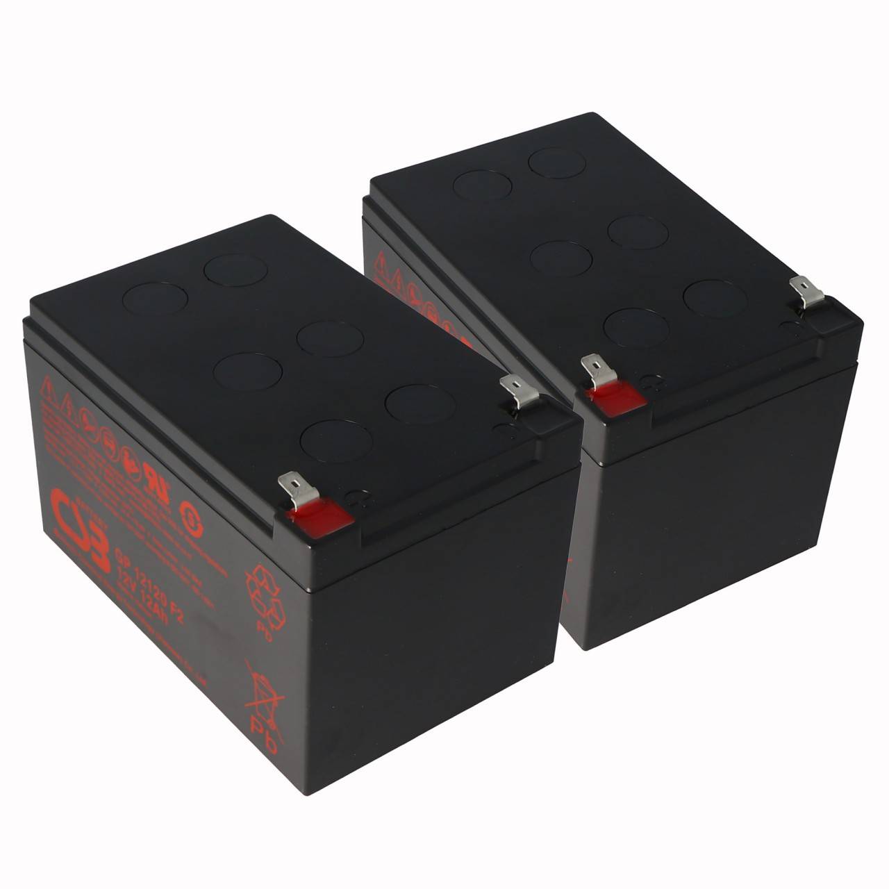 2 Stück Ersatz-Akku passend für APC RBC6 passend für APC Smart UPS 700, 1000, 1500 & Back UPS Pro 1000 (Maße (LxBxH):...-0