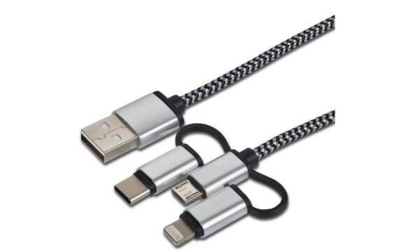 cartrend Daten- & Ladekabel 3in1, Lightning/Micro-USB/USB-C-0