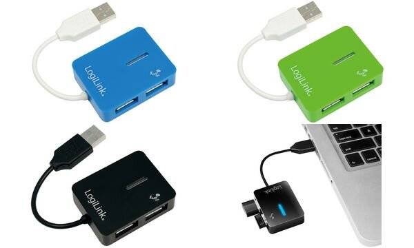 LogiLink USB-HUB "Smile" 4-Port o. NT rot-2
