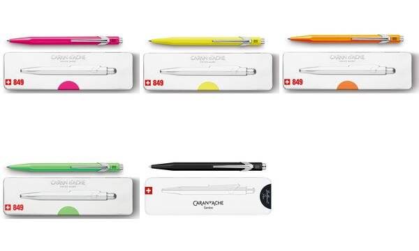 CARAN D'ACHE Druckkugelschreiber 849 POPLINE FLUO, schwarz (86040685)-1