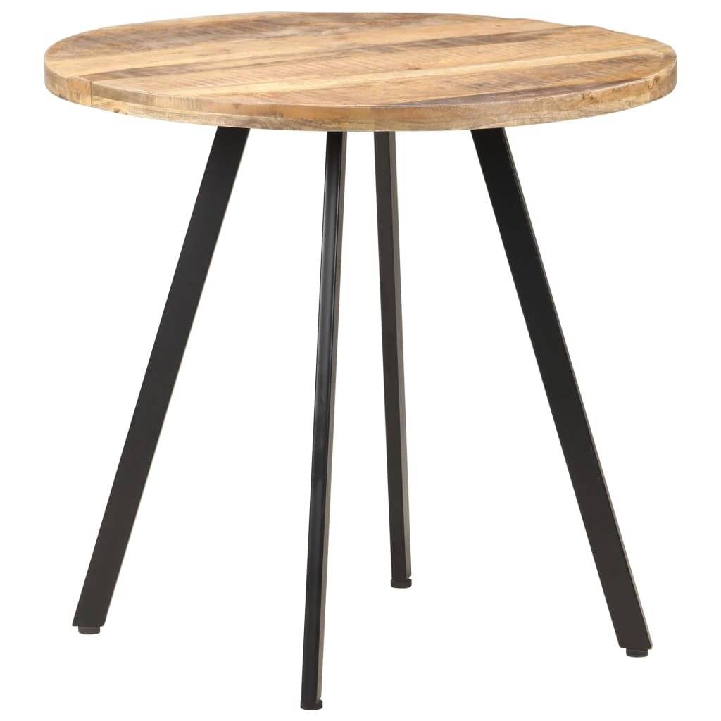 vidaXL Esstisch 80 cm Raues Mangoholz-5