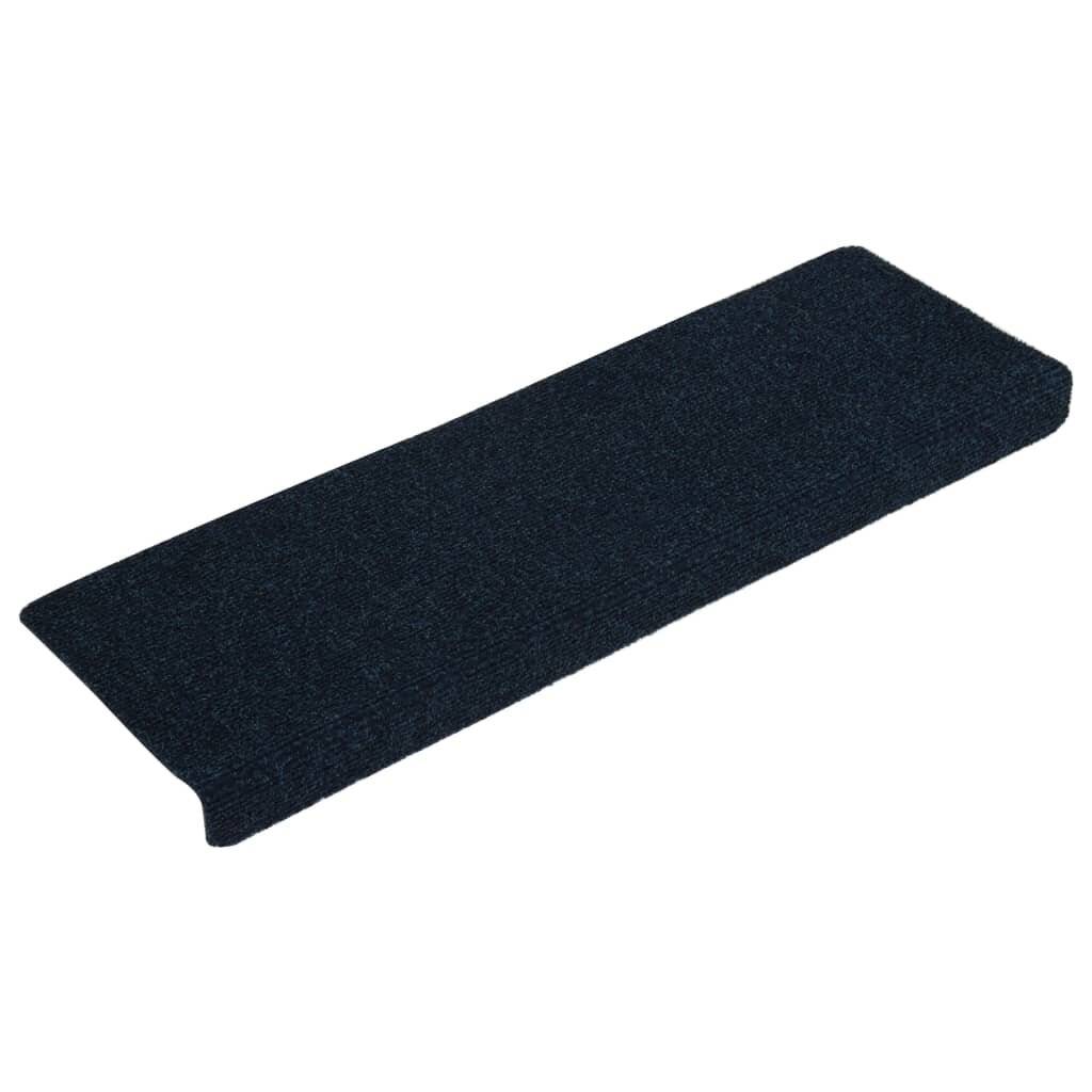 Treppenmatten 15 Stk. Nadelvlies 65x25 cm Blau-1