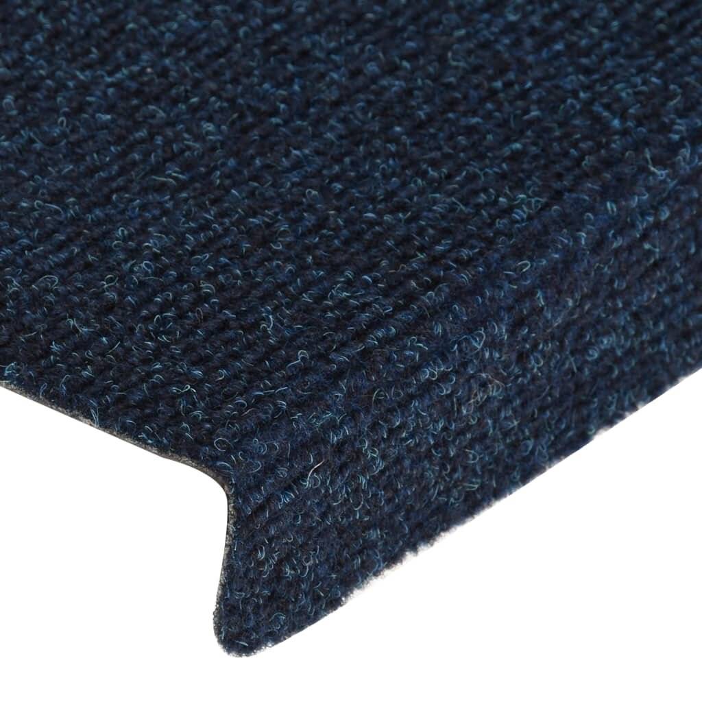 Treppenmatten 15 Stk. Nadelvlies 65x25 cm Blau-4