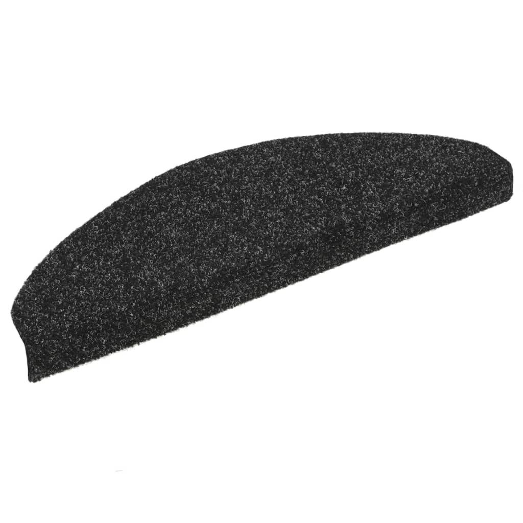 Treppenmatten Selbstklebend 5 Stk. Schwarz 65x21x4cm Nadelvlies-3