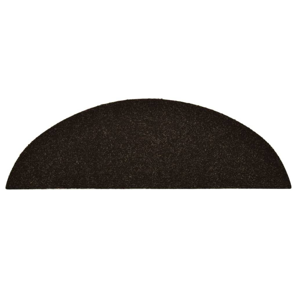 Selbstklebende Treppenmatten 5 Stk. Dunkelbraun 56x17x3cm-5