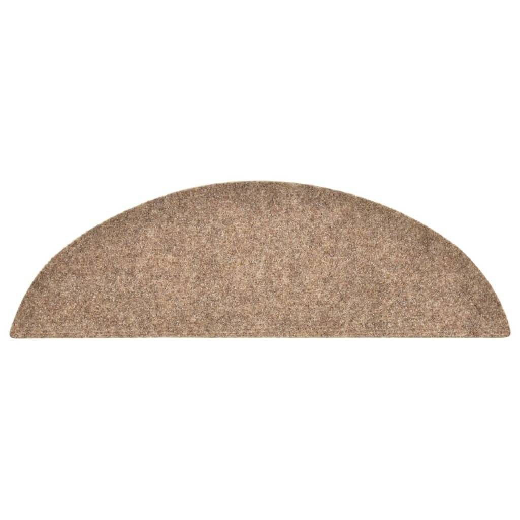 Selbstklebende Treppenmatten 5 Stk. Creme 56x17x3cm Nadelvlies-5