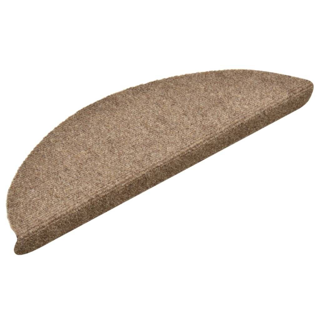 Selbstklebende Treppenmatten 5 Stk. Creme 56x17x3cm Nadelvlies-3