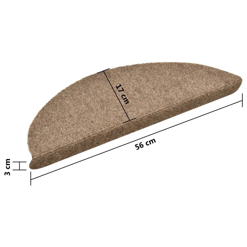 Symbolbild für Selbstklebende Treppenmatten 5 Stk. Creme 56x17x3cm Nadelvlies