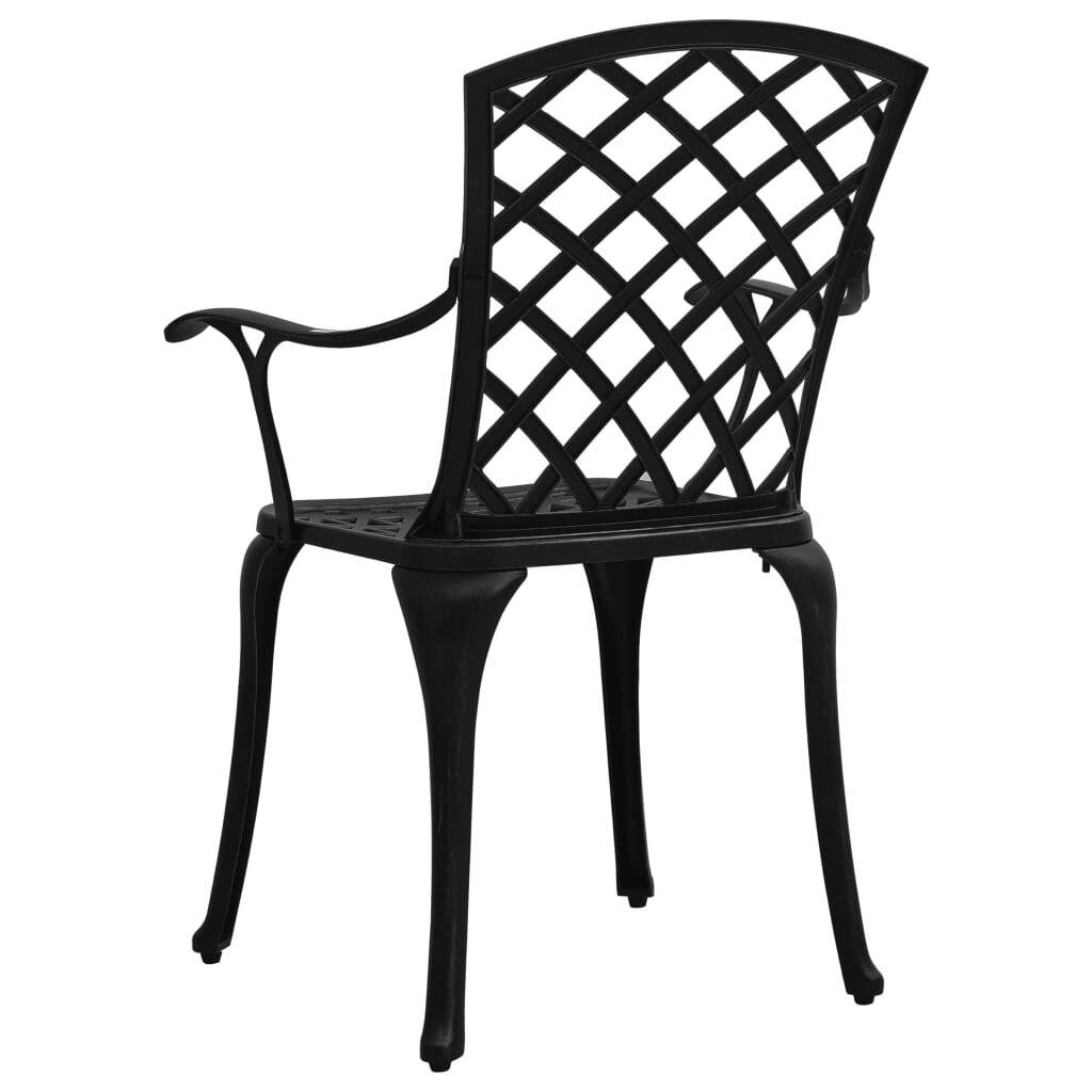 5-tlg. Bistro-Set Aluminiumguss Schwarz-6