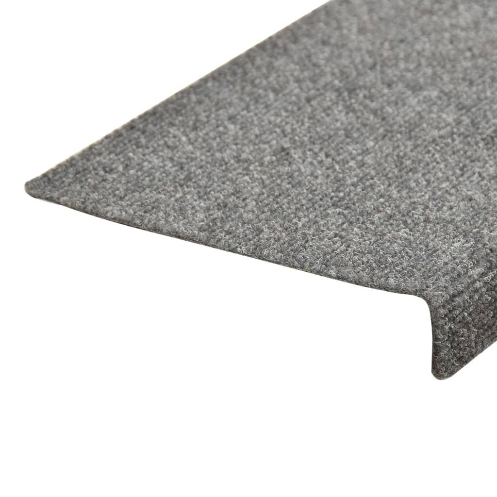 Treppenmatten 10 Stk. Hellgrau 65x25 cm Nadelvlies-4