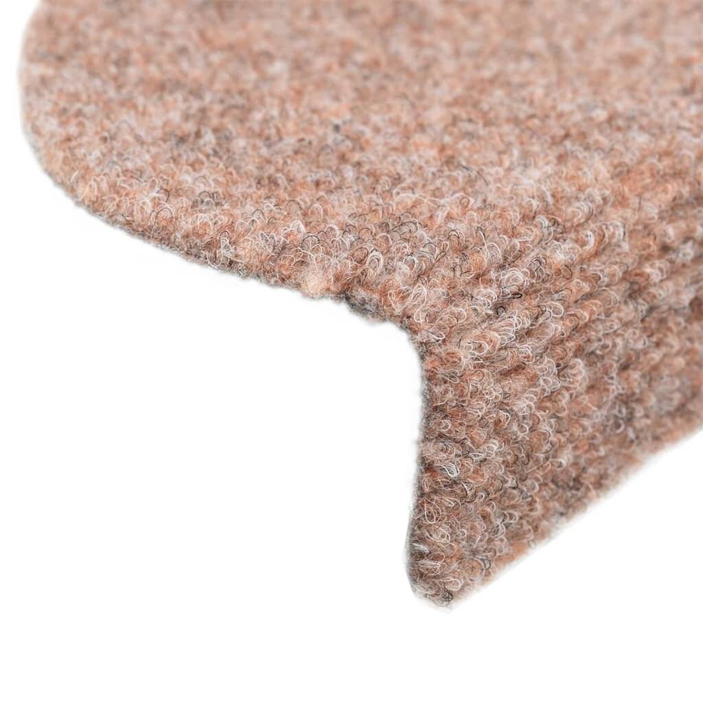 Selbstklebende Treppenmatten 10 Stk. Braun 54x16x4cm Nadelvlies-6