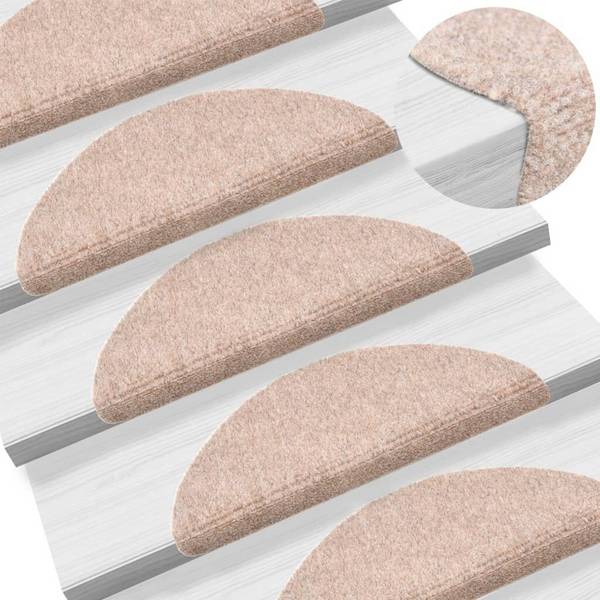 Selbstklebende Treppenmatten 10 Stk. Braun 54x16x4cm Nadelvlies
