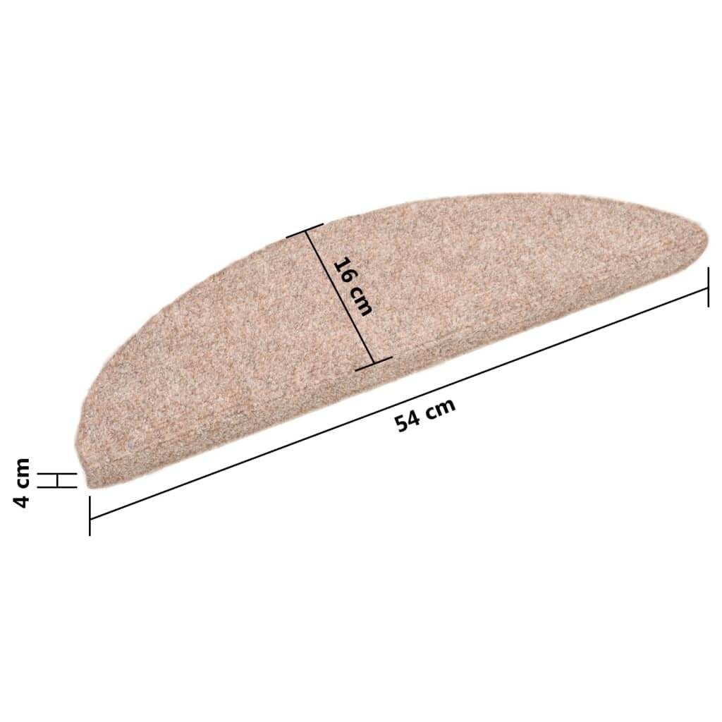 Symbolbild für Selbstklebende Treppenmatten 10 Stk. Braun 54x16x4cm Nadelvlies