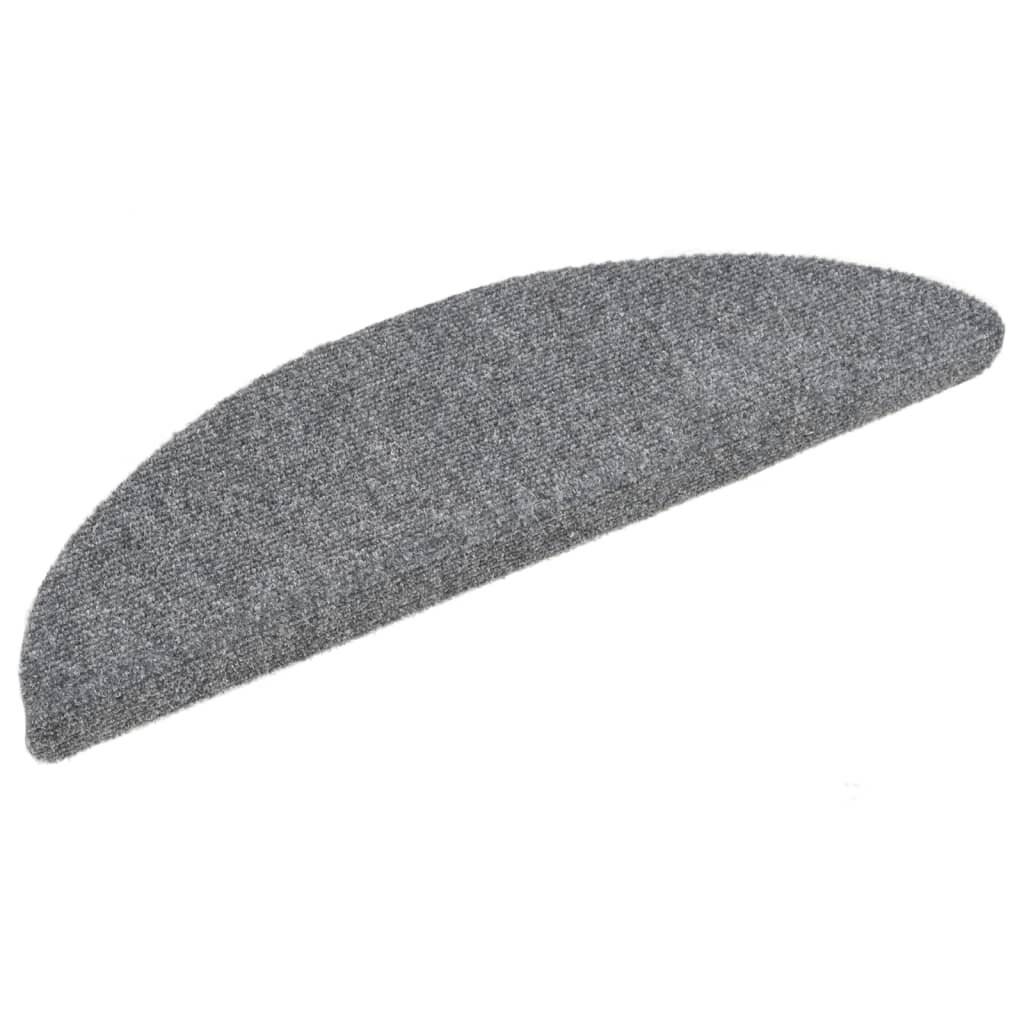 Selbstklebende Treppenmatten 5 Stk. Hellgrau 54x16x4 cm-3