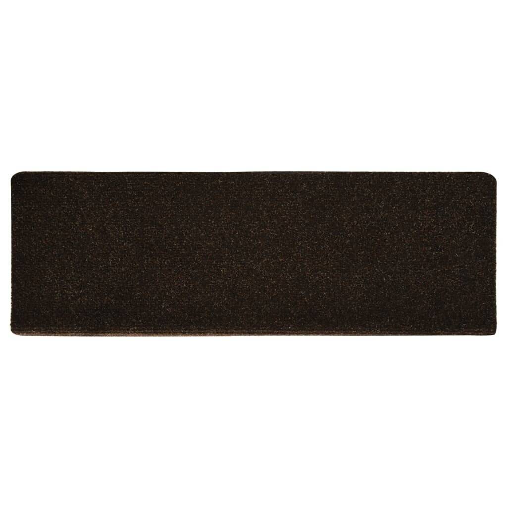 Treppenmatten 15 Stk. Nadelvlies 65x25 cm Braun-2
