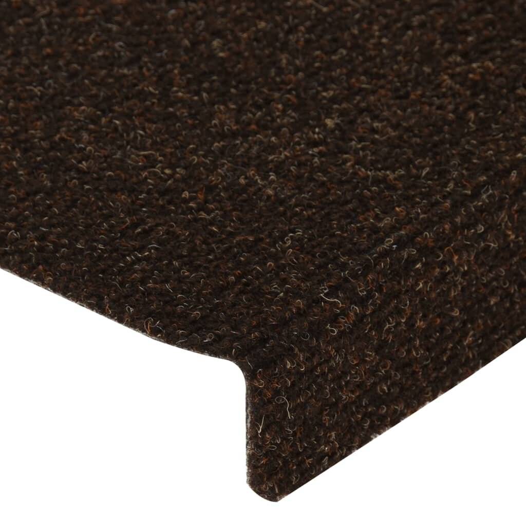 Treppenmatten 15 Stk. Nadelvlies 65x25 cm Braun-3
