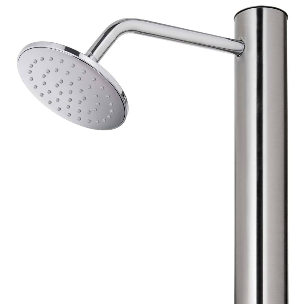 Symbolbild für vidaXL Gartendusche mit Grauer Bodenplatte 220 cm Edelstahl