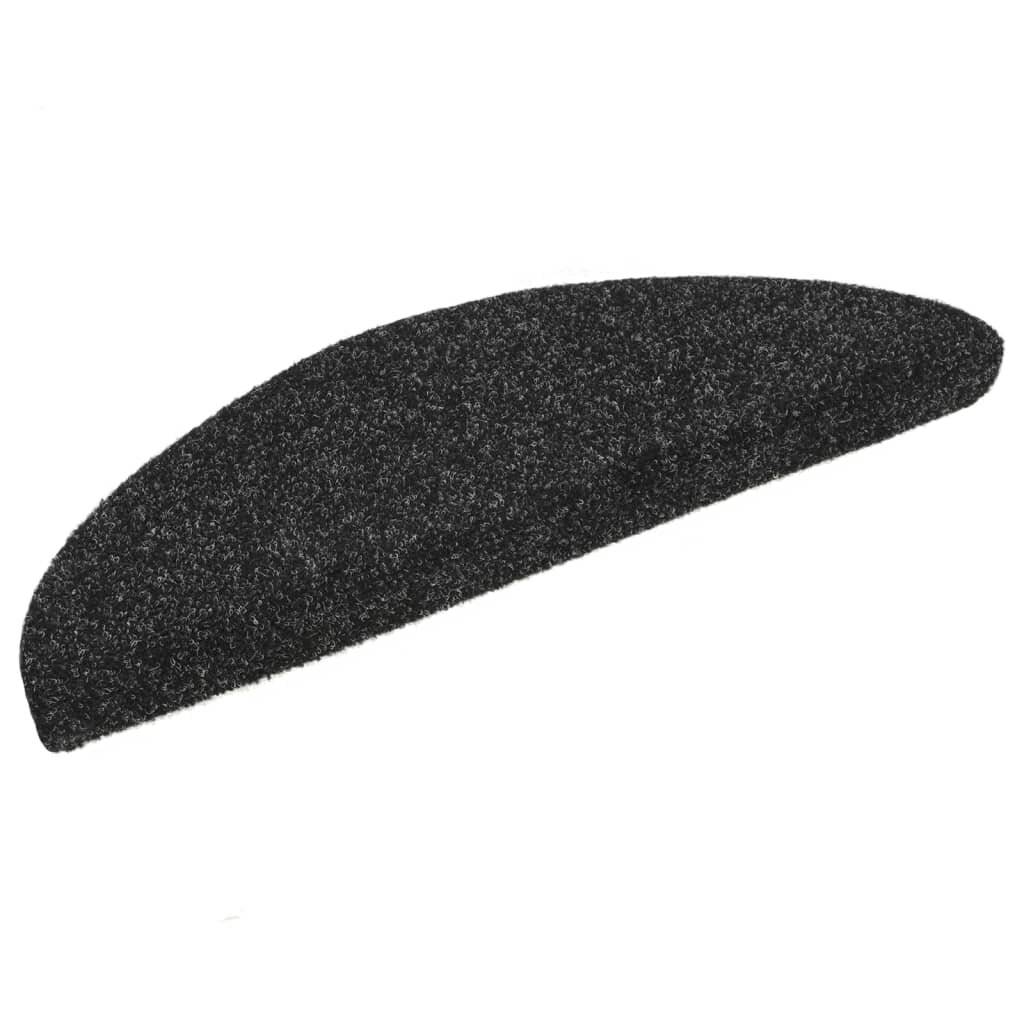Selbstklebende Treppenmatten 5 Stk. Schwarz 54x16x4 cm-3