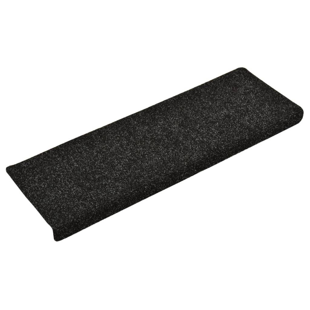 Treppenmatten 5 Stk. Schwarz 65x25 cm Nadelvlies-3