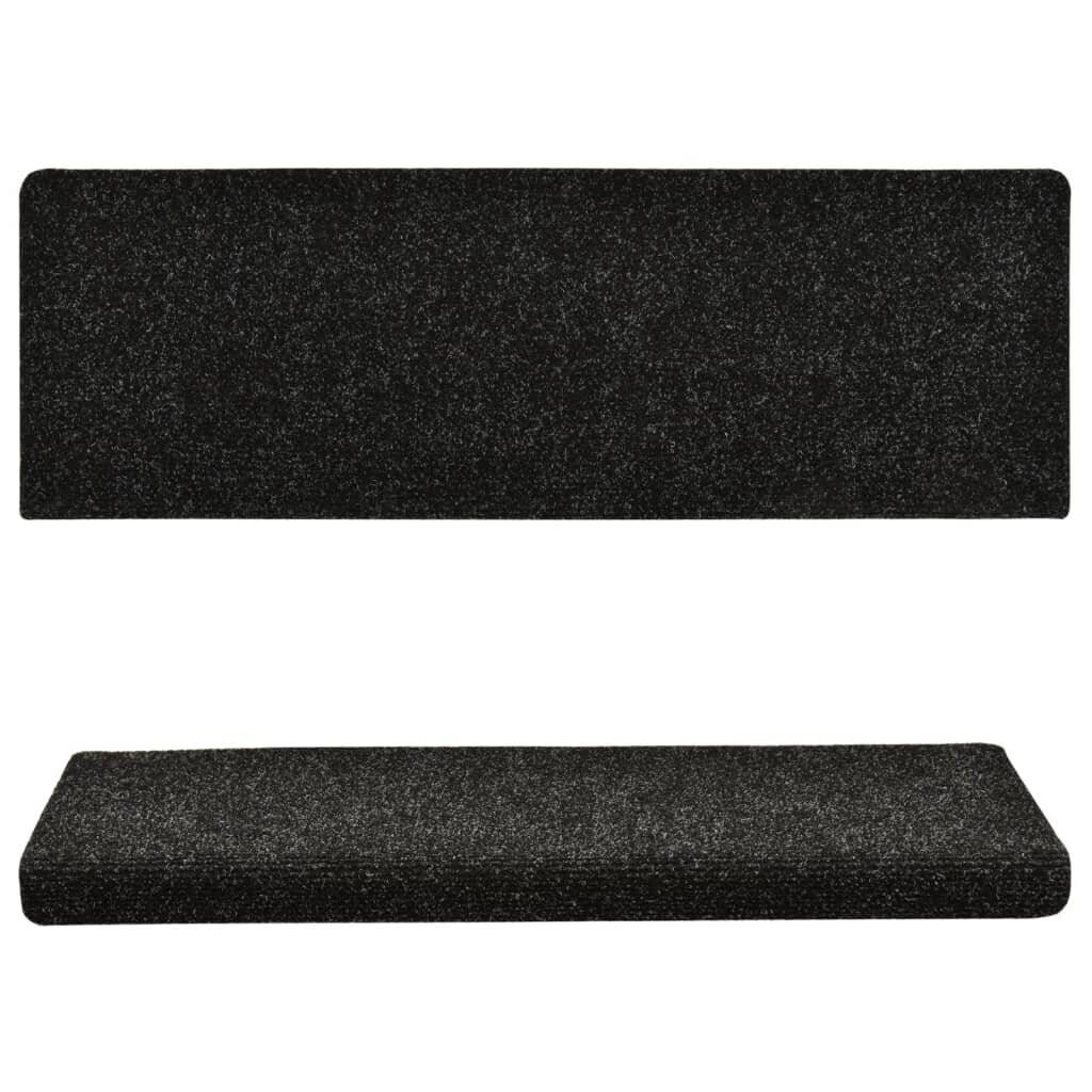 Treppenmatten 5 Stk. Schwarz 65x25 cm Nadelvlies-4