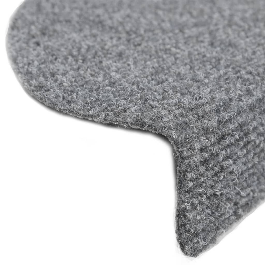 Selbstklebende Treppenmatten 5 Stk. Hellgrau 65x21x4 cm-6