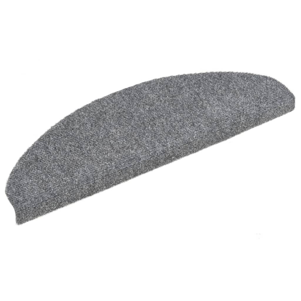 Selbstklebende Treppenmatten 5 Stk. Hellgrau 65x21x4 cm-3
