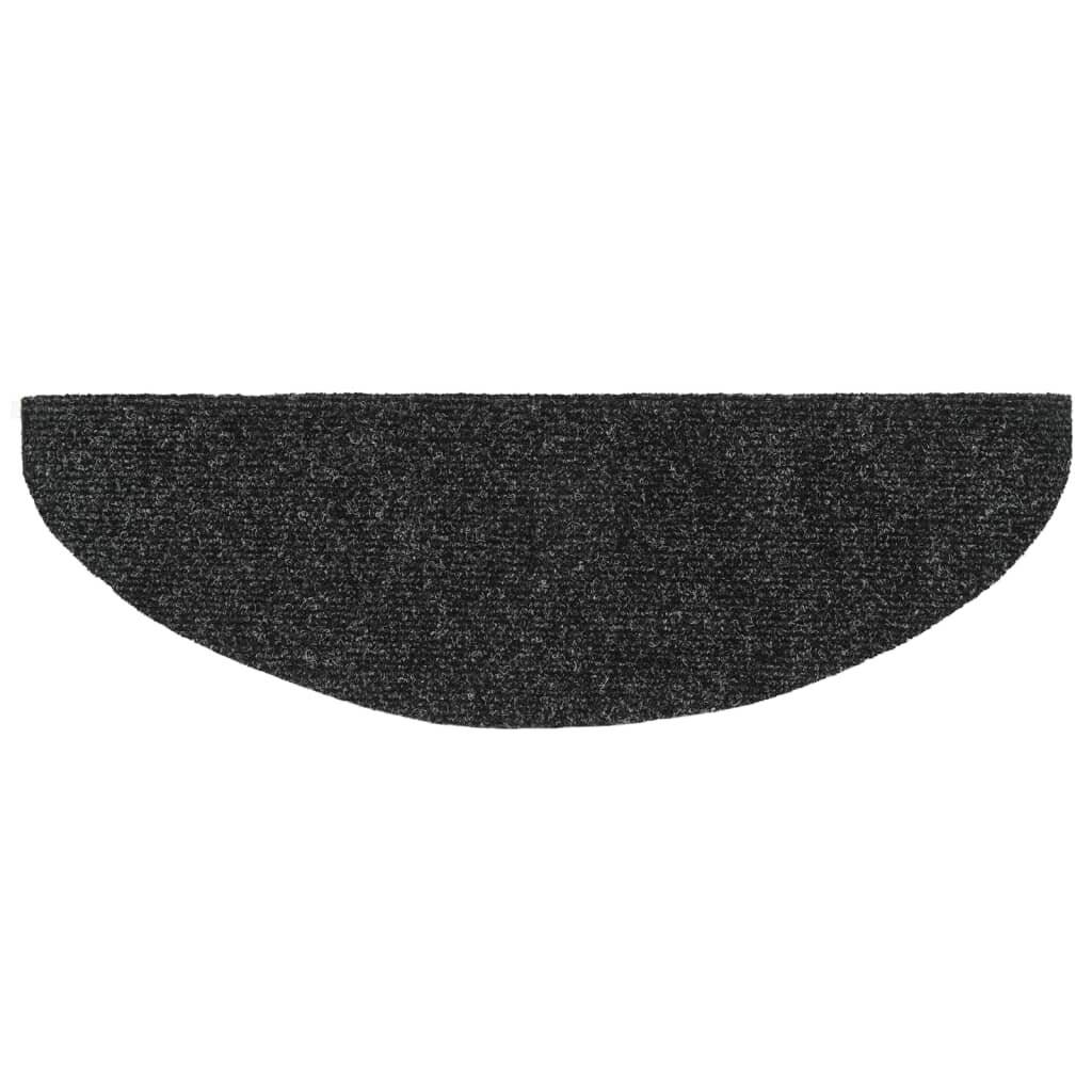 Selbstklebende Treppenmatten 5 Stk. Dunkelgrau 65x21x4 cm-5
