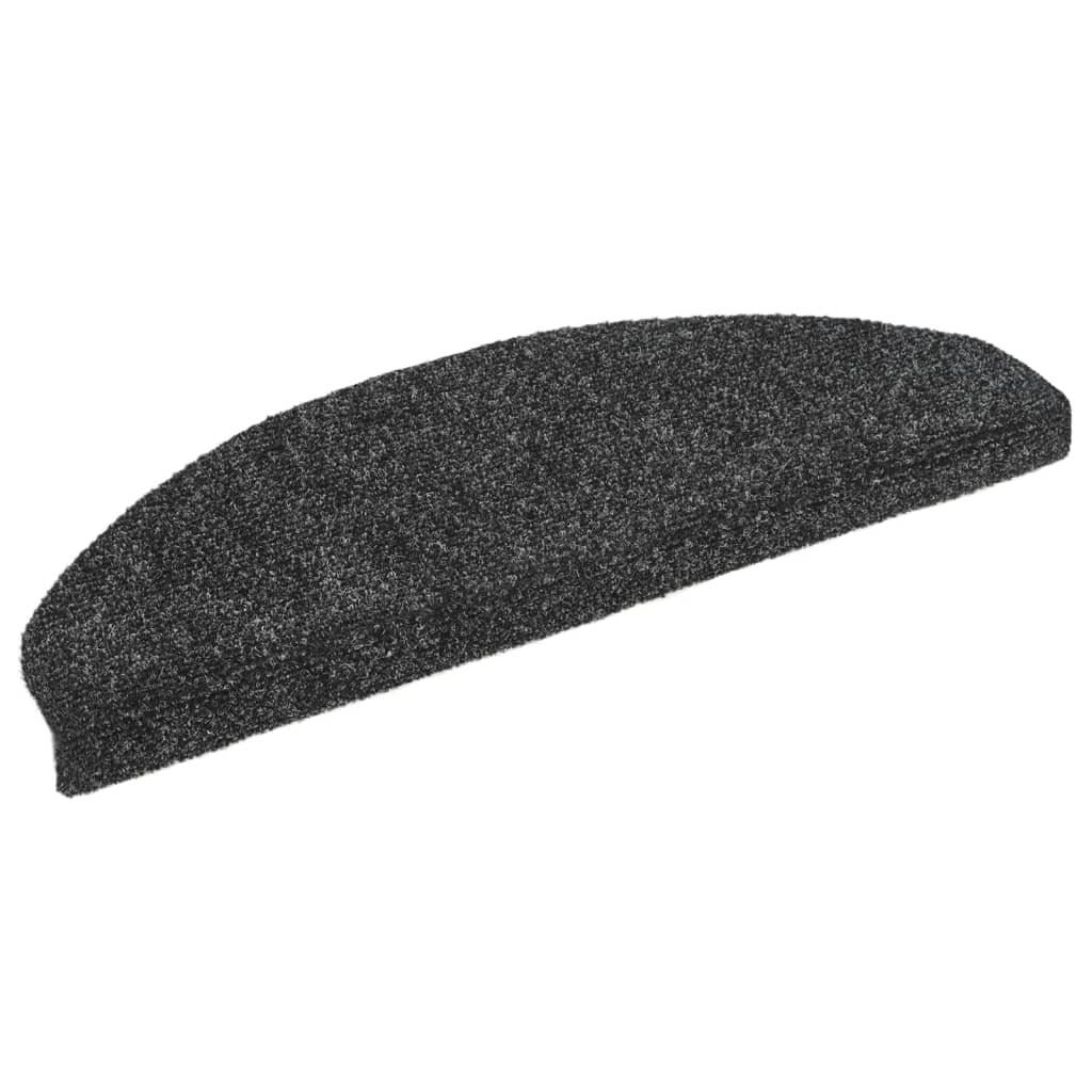 Selbstklebende Treppenmatten 5 Stk. Dunkelgrau 65x21x4 cm-3