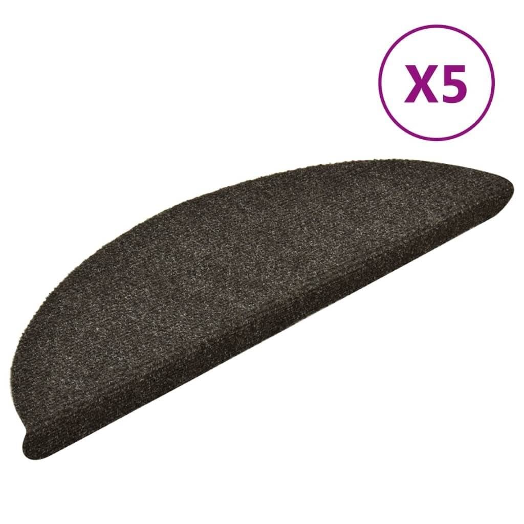 Selbstklebende Treppenmatten 5 Stk. Hellbraun 56x17x3cm-1