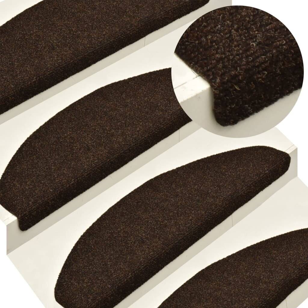 Selbstklebende Treppenmatten 5 Stk. Braun 65x21x4cm Nadelvlies-0