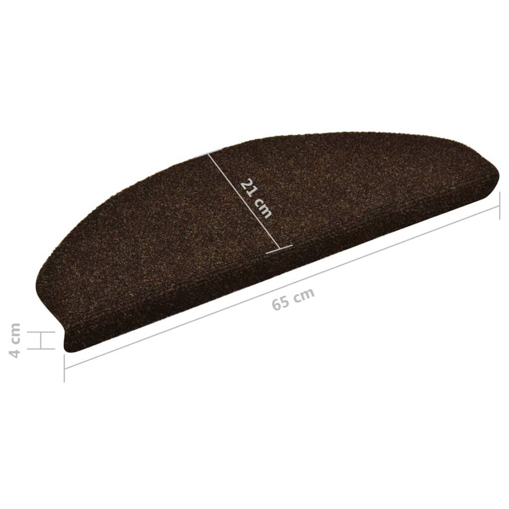 Symbolbild für Selbstklebende Treppenmatten 5 Stk. Braun 65x21x4cm Nadelvlies