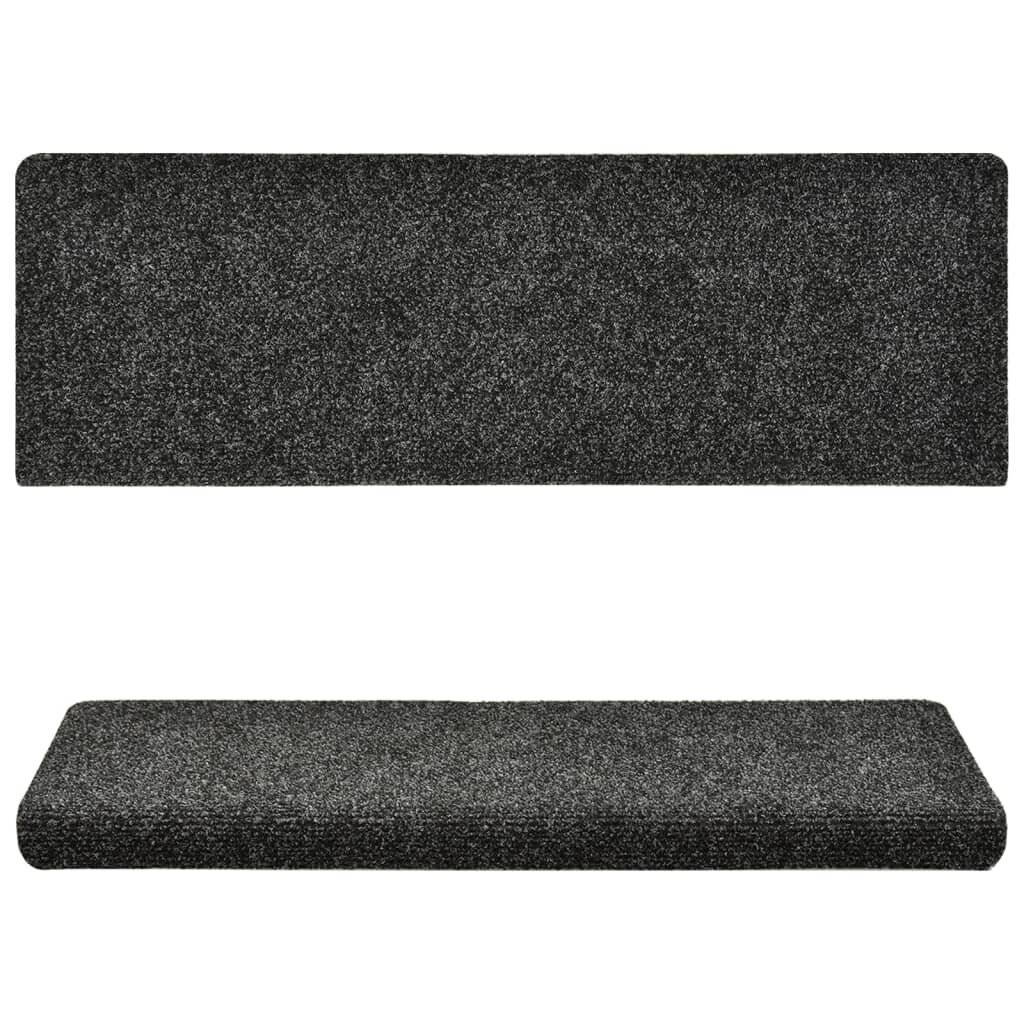 Treppenmatten 10 Stk. Grau 65x25 cm Nadelvlies-3