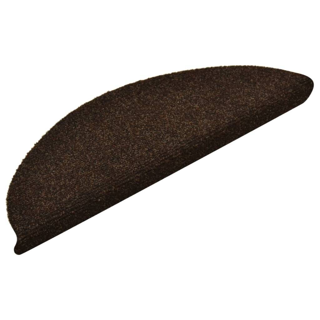 Selbstklebende Treppenmatten 5 Stk. Braun 56x17x3cm Nadelvlies-3